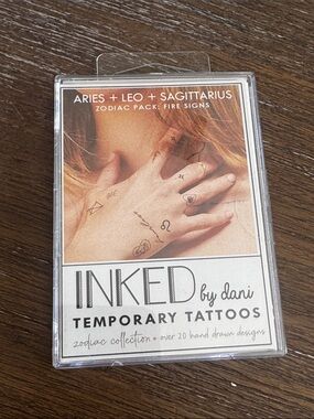 INKED by Dani Temporary Tattoos - Zodiac collection Arie+Leo+Sagittarius